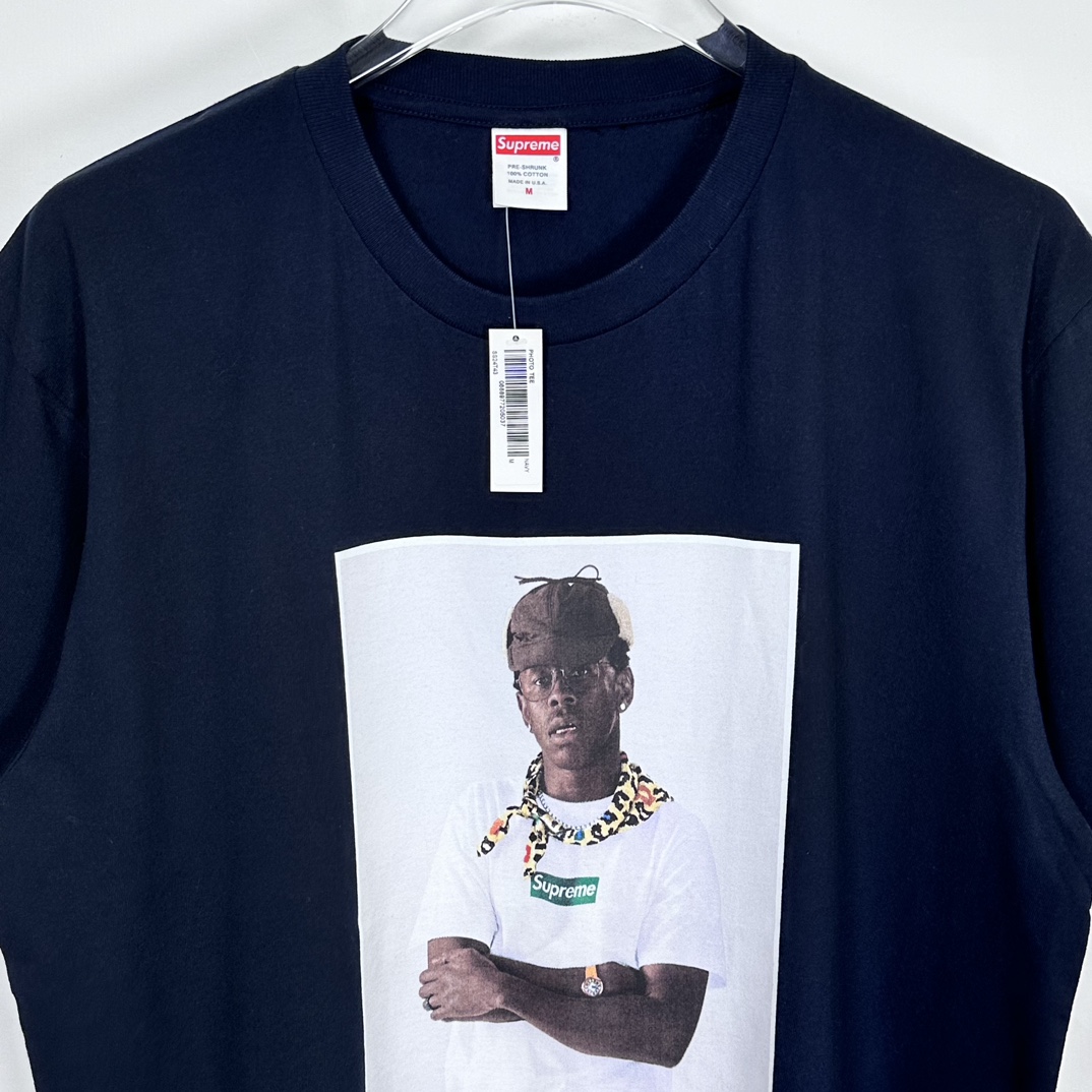 Supreme Tyler, The Creator Tee "Navy" (SUP-FW24-002-2）