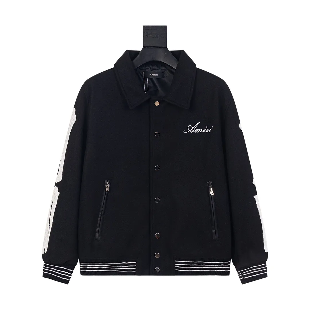 Amiri Bones Varsity Jacket (PS22MOS102）