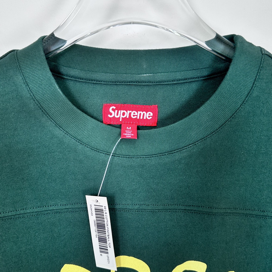 Supreme 99 L/S Football Top "Green"（SUP-SS24-015-2）