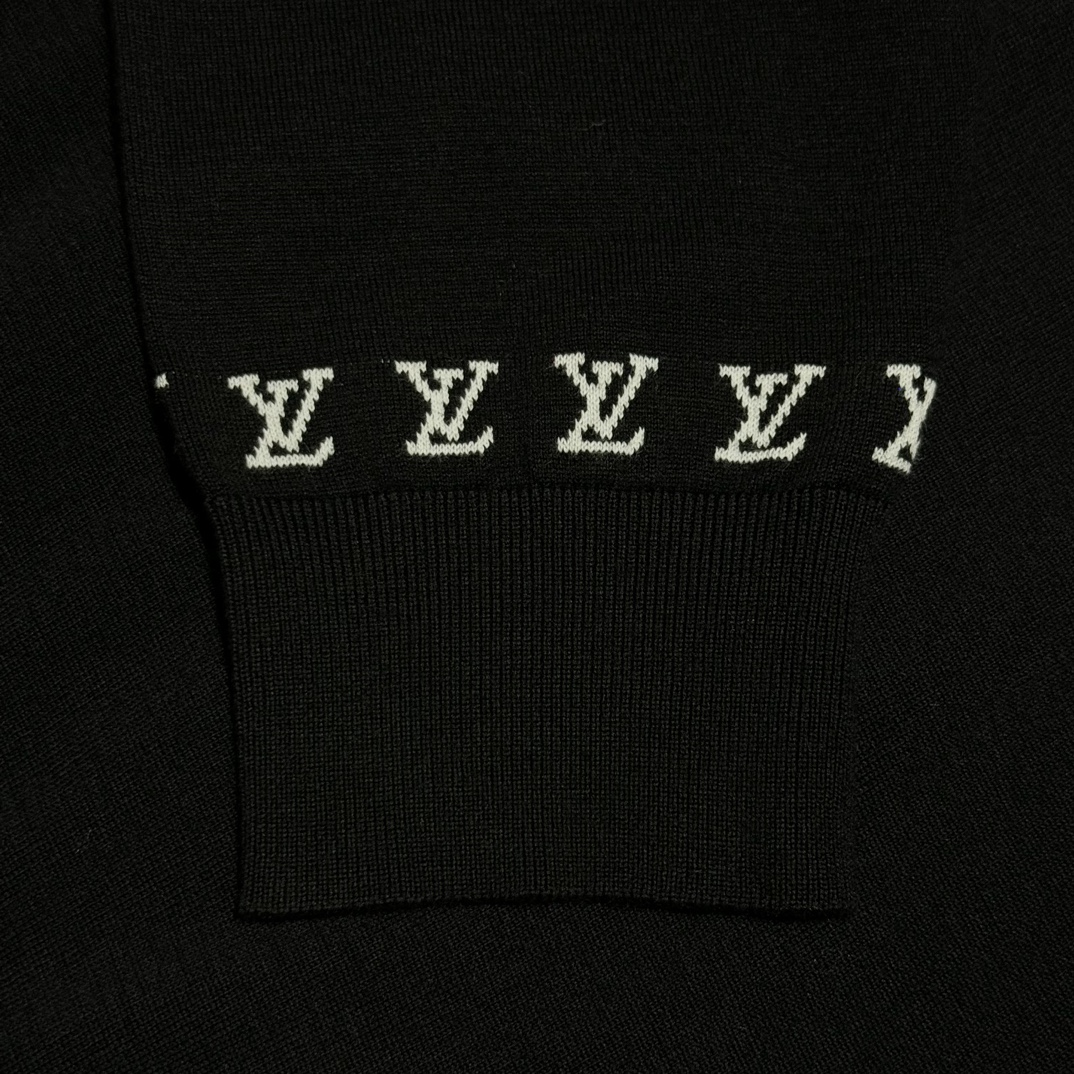 Tyler, The Creator x Louis Vuitton Long Sleeved Cotton Crewneck "Noir"（1AFQSN）