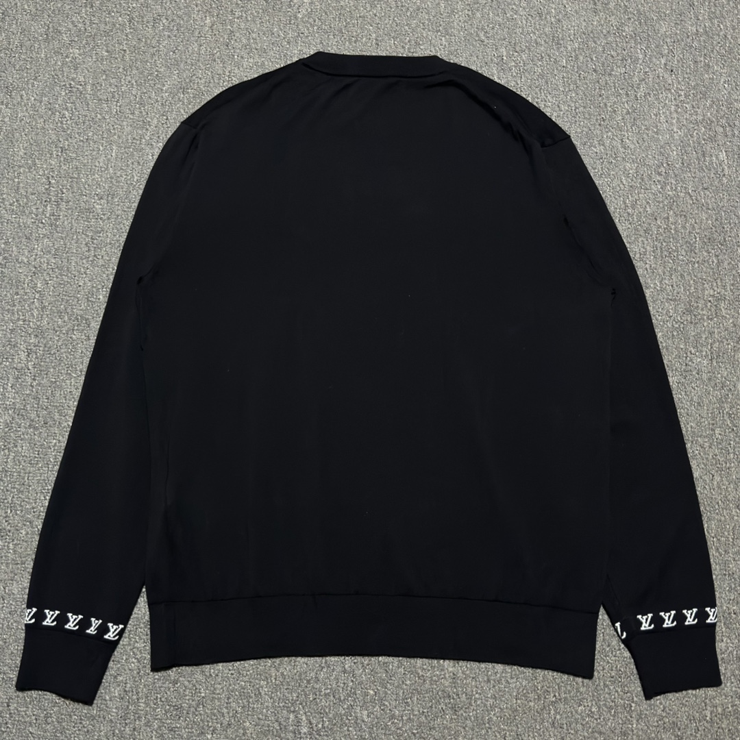 Tyler, The Creator x Louis Vuitton Long Sleeved Cotton Crewneck "Noir"（1AFQSN）