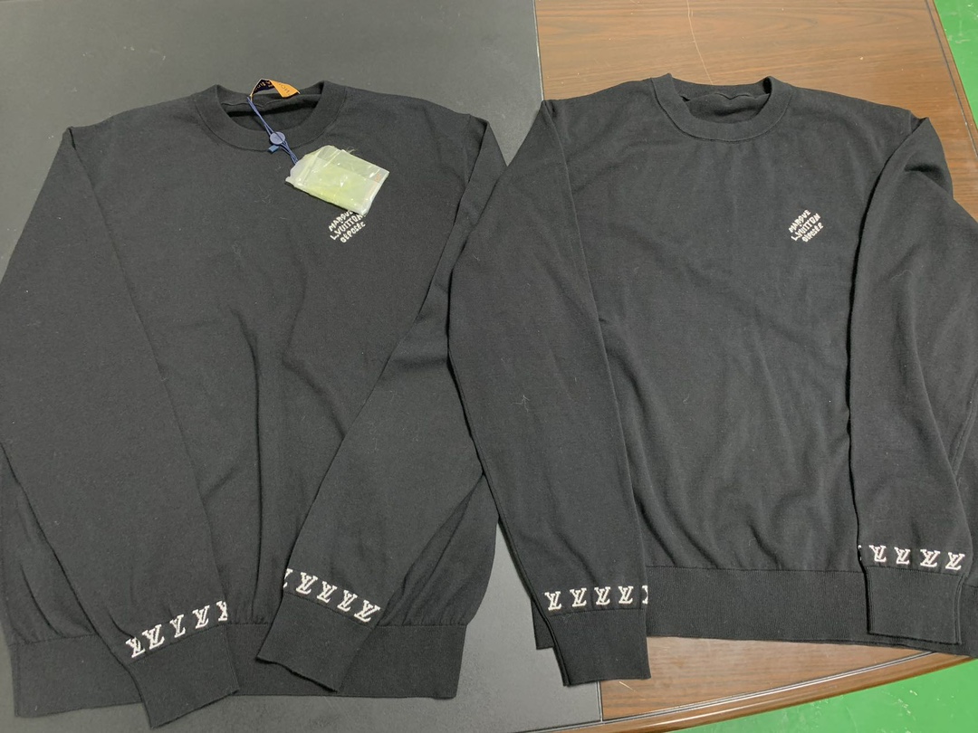 Tyler, The Creator x Louis Vuitton Long Sleeved Cotton Crewneck "Noir"（1AFQSN）