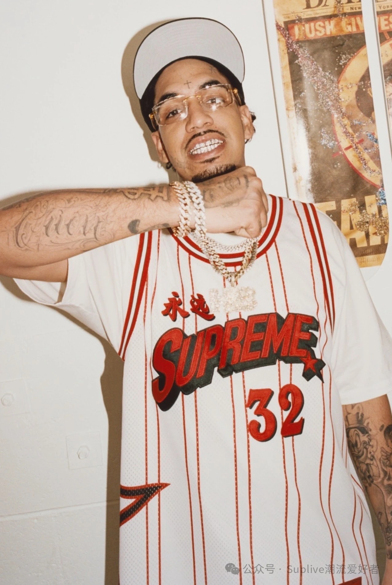 Supreme Star Basketball Jersey 'red White'(SUP-SS24-285-1）