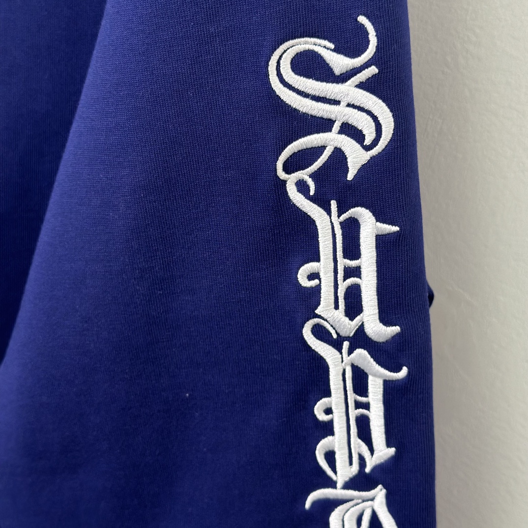 Supreme Old English L/S Top "Navy"（SUP-FW24-058）