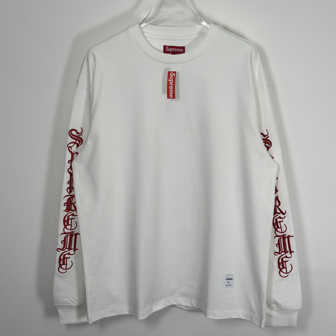 Supreme Old English L/S Top White M size