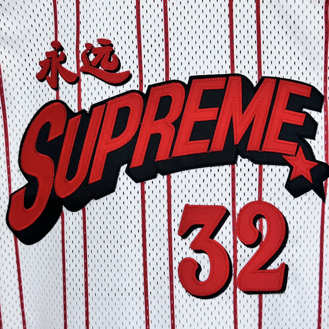 Supreme Star Basketball Jersey 'red White'(SUP-SS24-285-1）