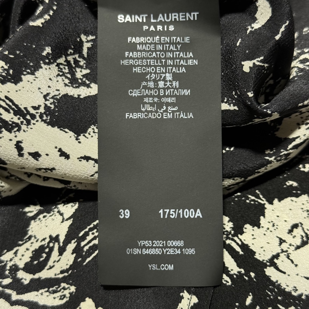  Saint Laurent printed shirt（646850Y2E341095）