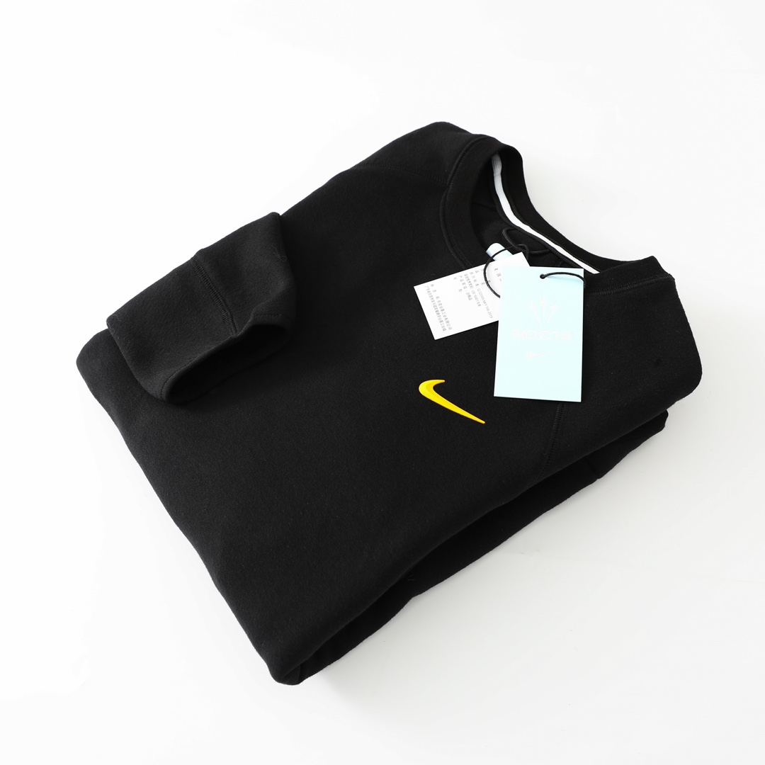 Nike x Nocta Tech Fleece Crew 'Black (FD8457-010）
