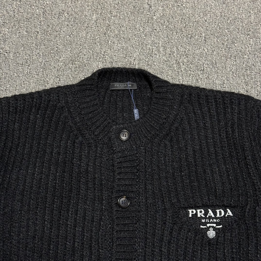 PRADA Sweater Men Blue 52 (UMG165-11GC-F0008-S-222）