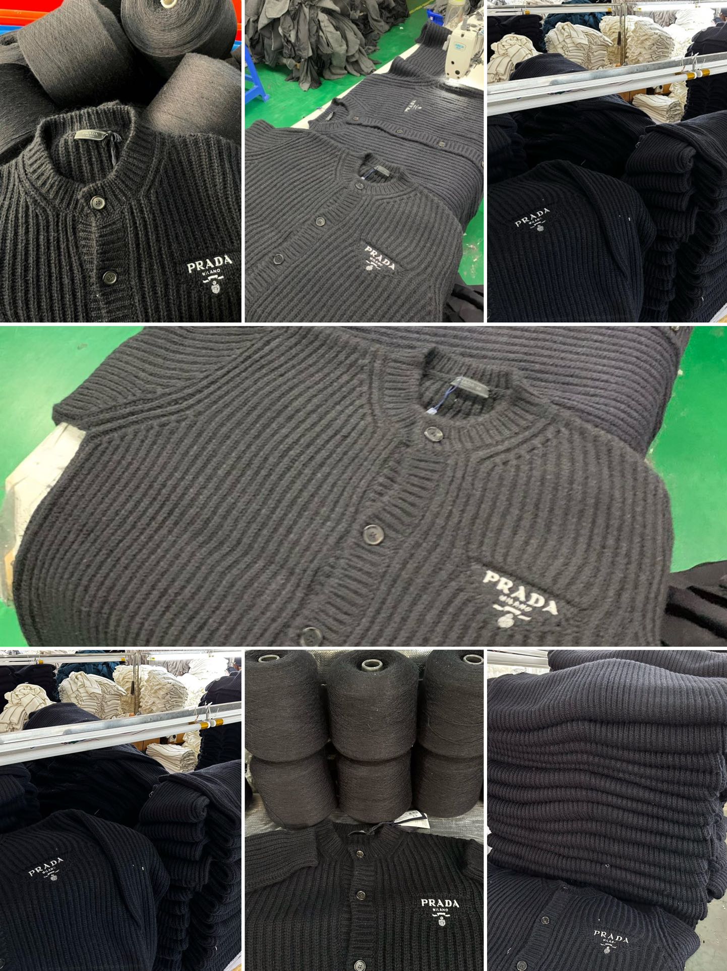 PRADA Sweater Men Blue 52 (UMG165-11GC-F0008-S-222）