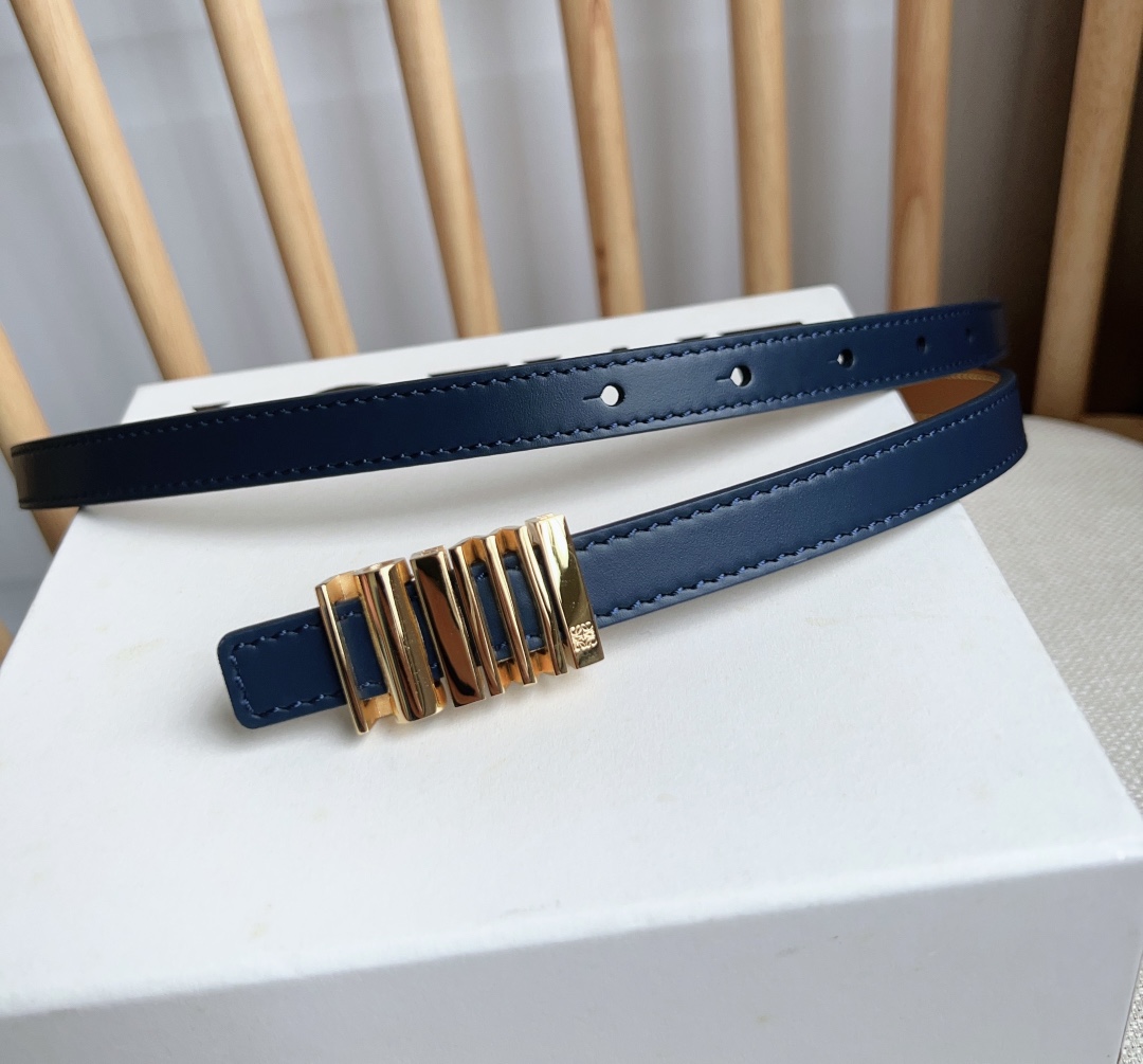 Loewe Solid Color Smooth Buckle Leather Belts（E619Z16X151206）