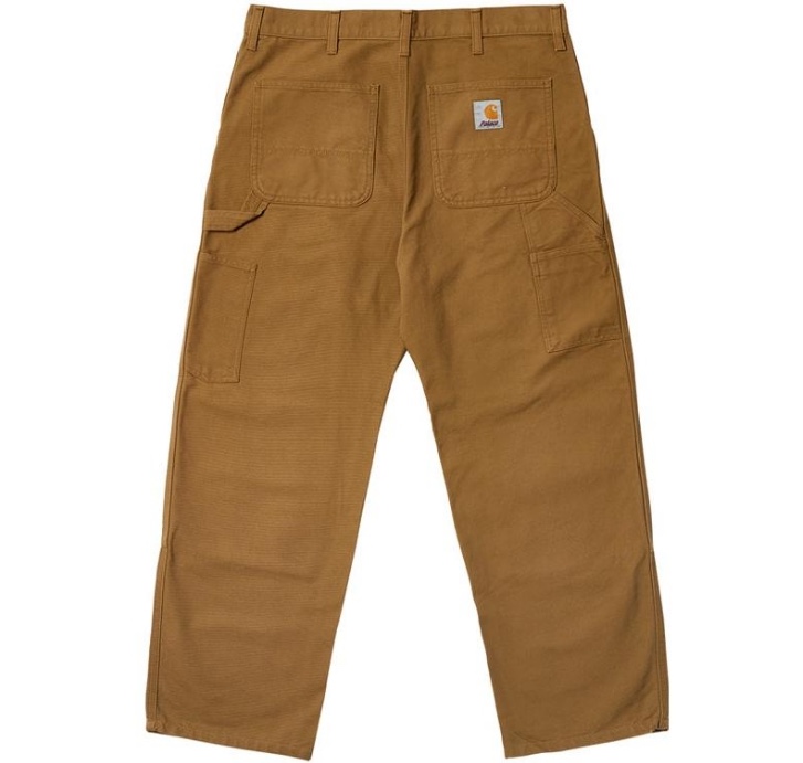 Carhartt WIP x Palace Double Knee Pant 'Hamilton Brown'(I032720-KHAKI）