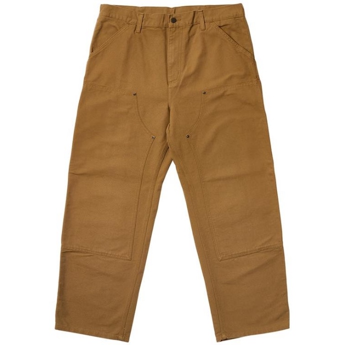Carhartt WIP x Palace Double Knee Pant 'Hamilton Brown'(I032720-KHAKI）