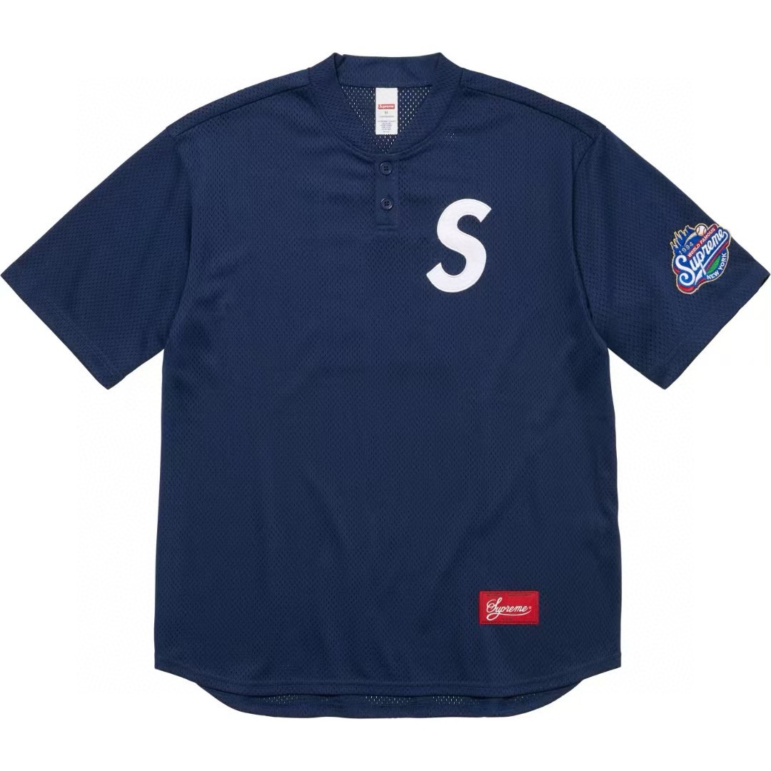 SUPREME 24FW S LOGO BASEBALL HENLEY TEE（SUP-FW24-005-1）