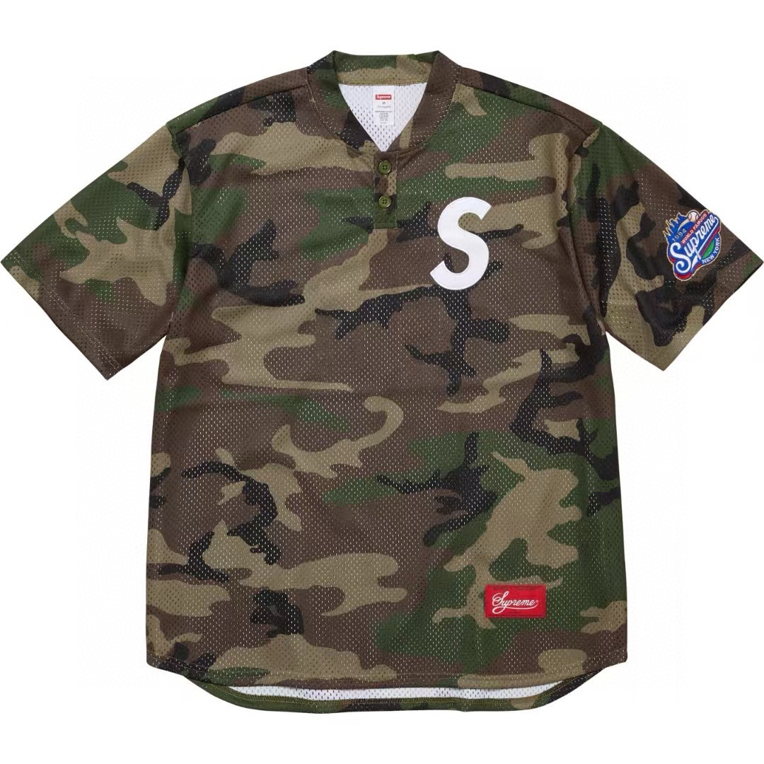 SUPREME 24FW S LOGO BASEBALL HENLEY TEE（SUP-FW24-005）