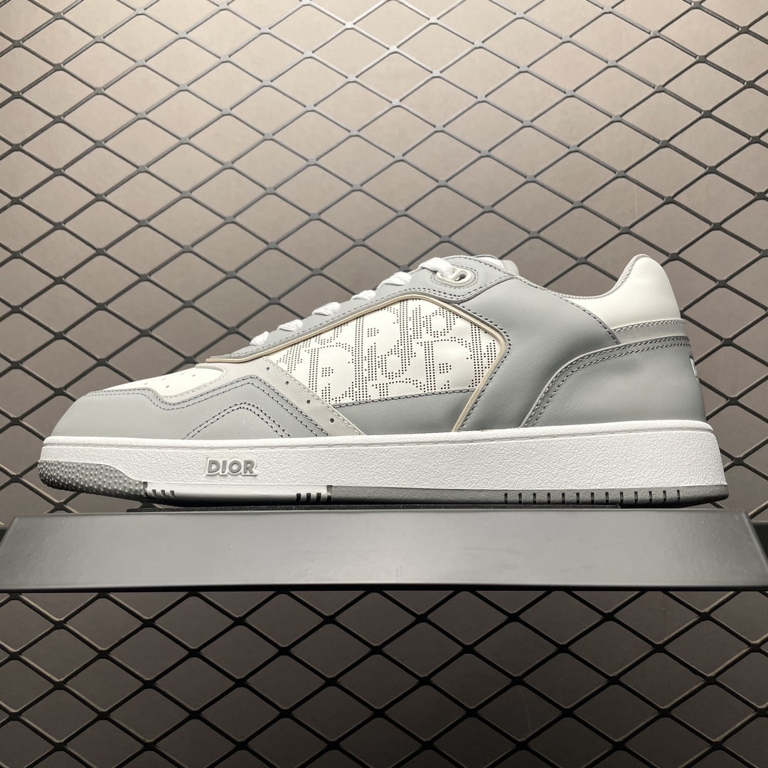 DIOR B27 Skateboard Shoes Men Low-Top Gray (3SN272ZIJ890415)