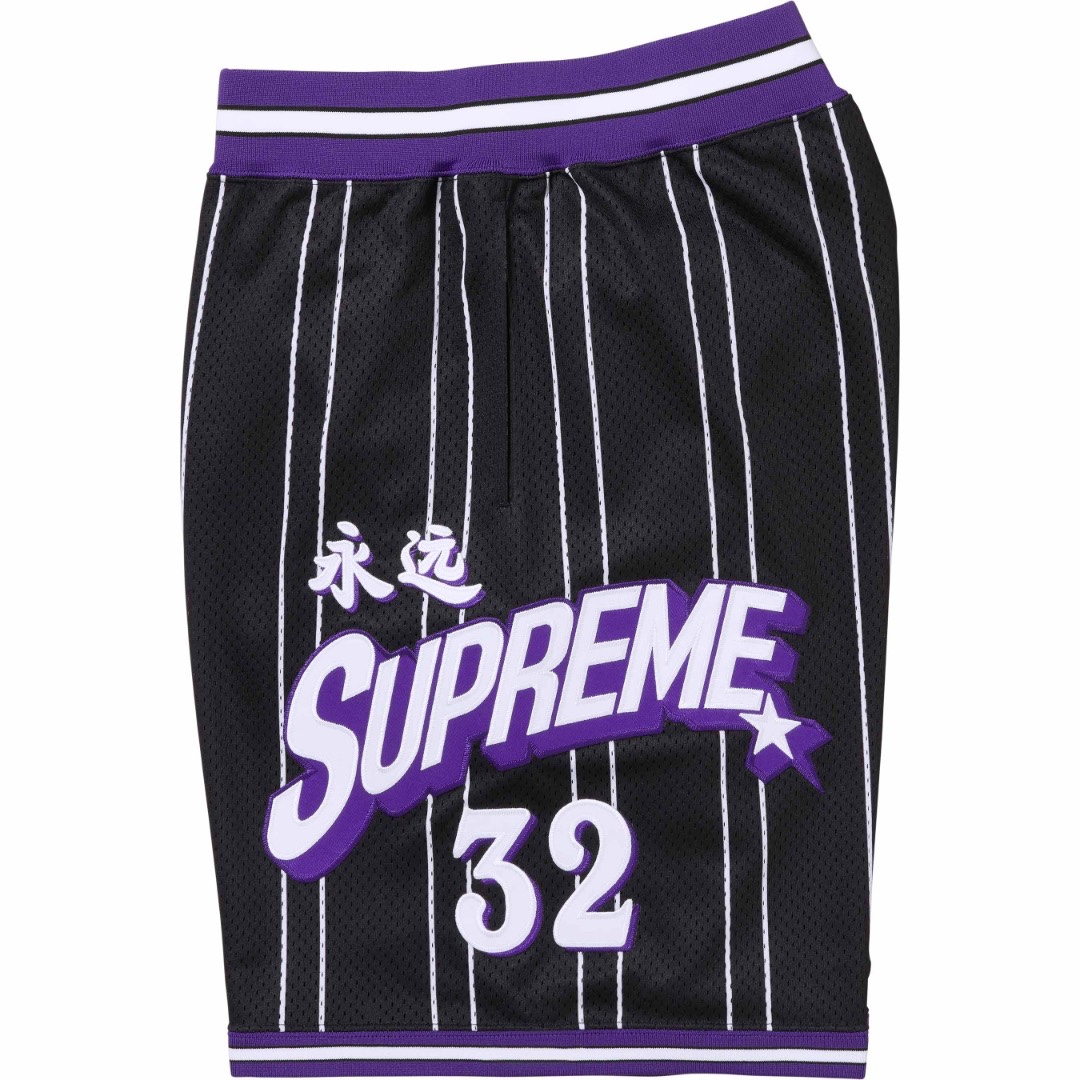 Supreme Star Basketball Shorts 'Black White'(SUP-SS24-287）