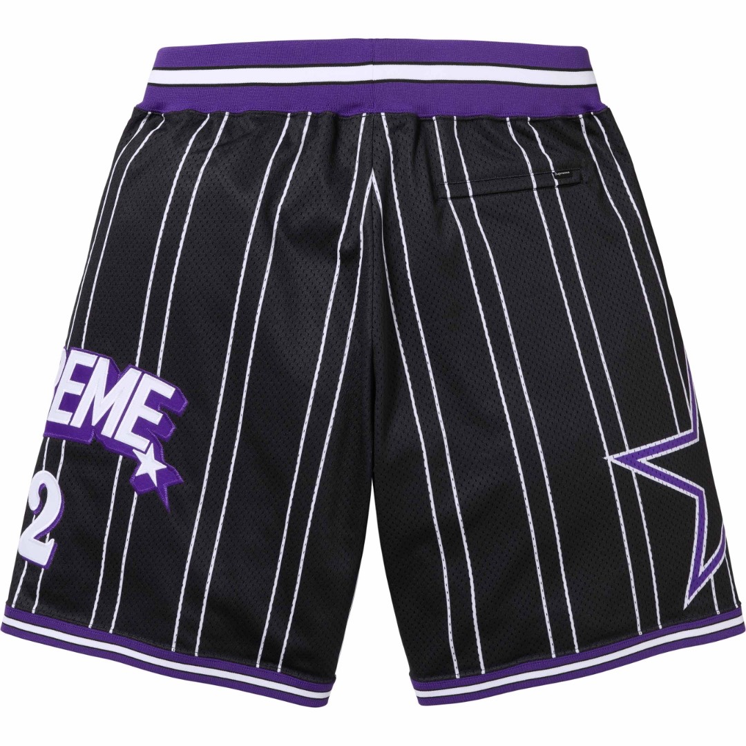 Supreme Star Basketball Shorts 'Black White'(SUP-SS24-287）