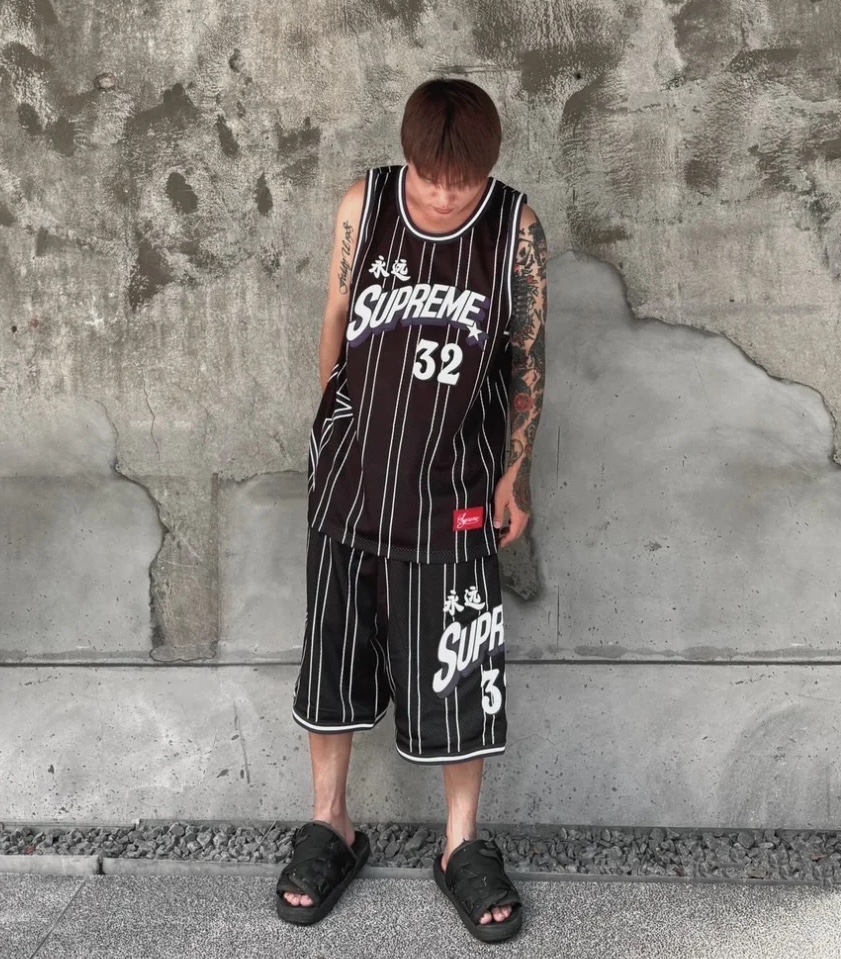 Supreme Star Basketball Shorts 'Black White'(SUP-SS24-287）