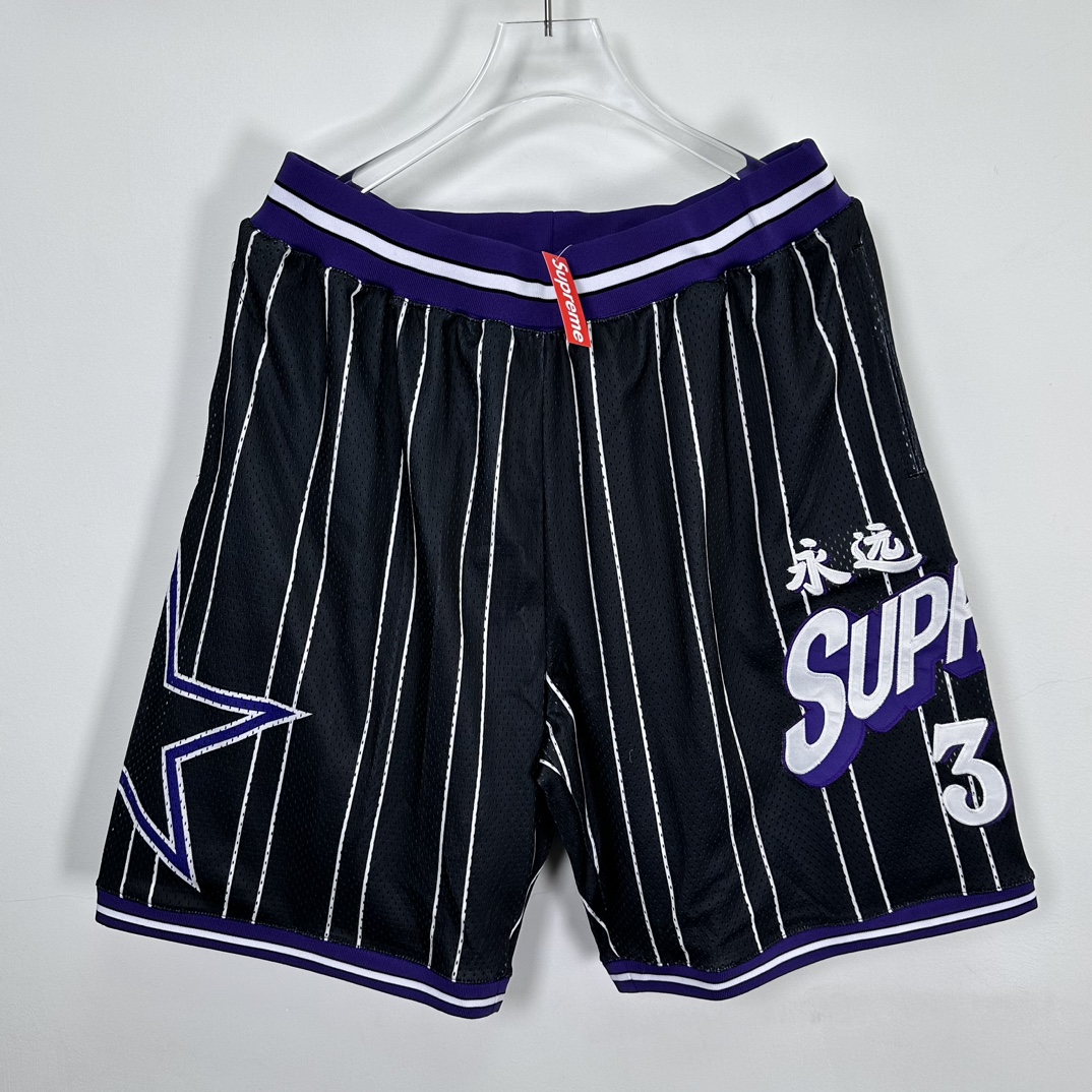 Supreme Star Basketball Shorts 'Black White'(SUP-SS24-287）