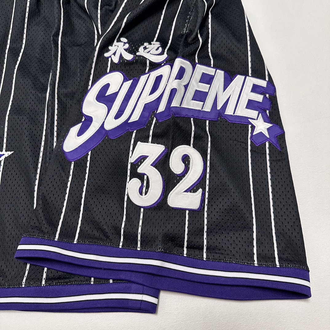 Supreme Star Basketball Shorts 'Black White'(SUP-SS24-287）