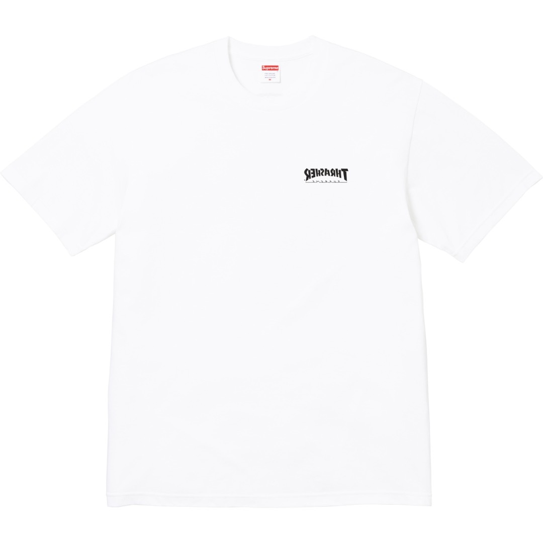 Supreme x Thrasher Cross Tee "White"（SUP-FW24-121-2）