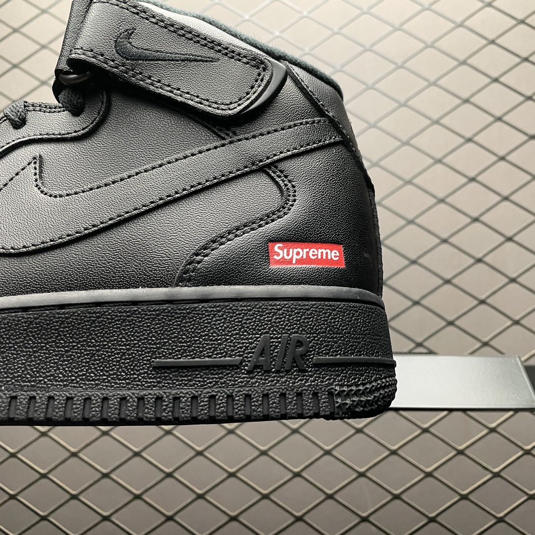 Supreme × Nike Air Force 1 Mid "Black" FW24（FZ8784-001）