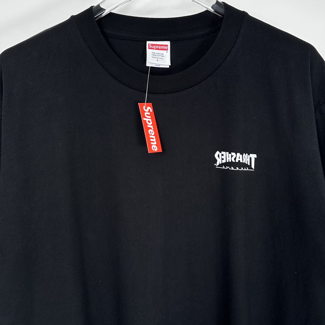 Supreme x Thrasher Cross Tee "Black"（SUP-FW24-121）