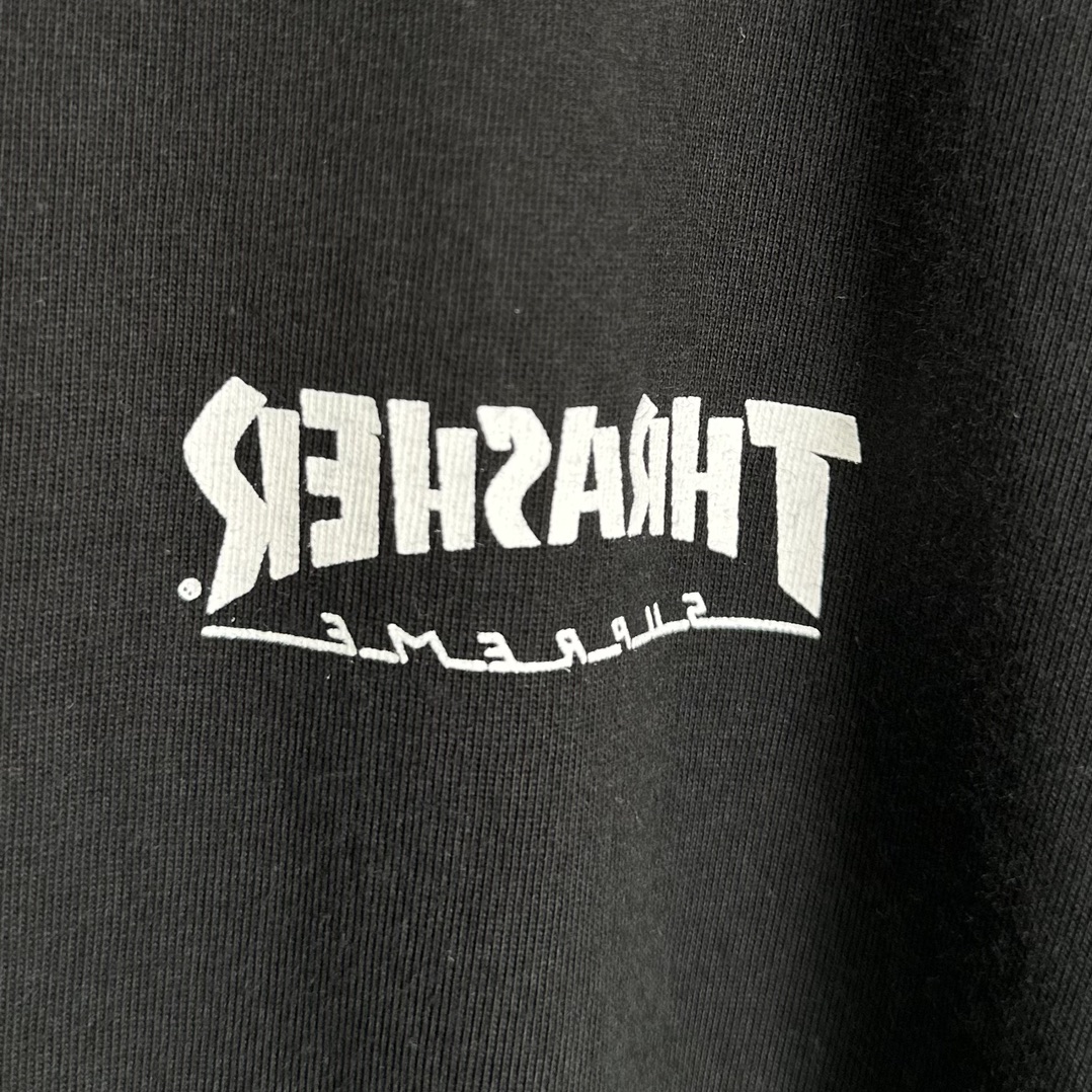 Supreme x Thrasher Cross Tee "Black"（SUP-FW24-121）