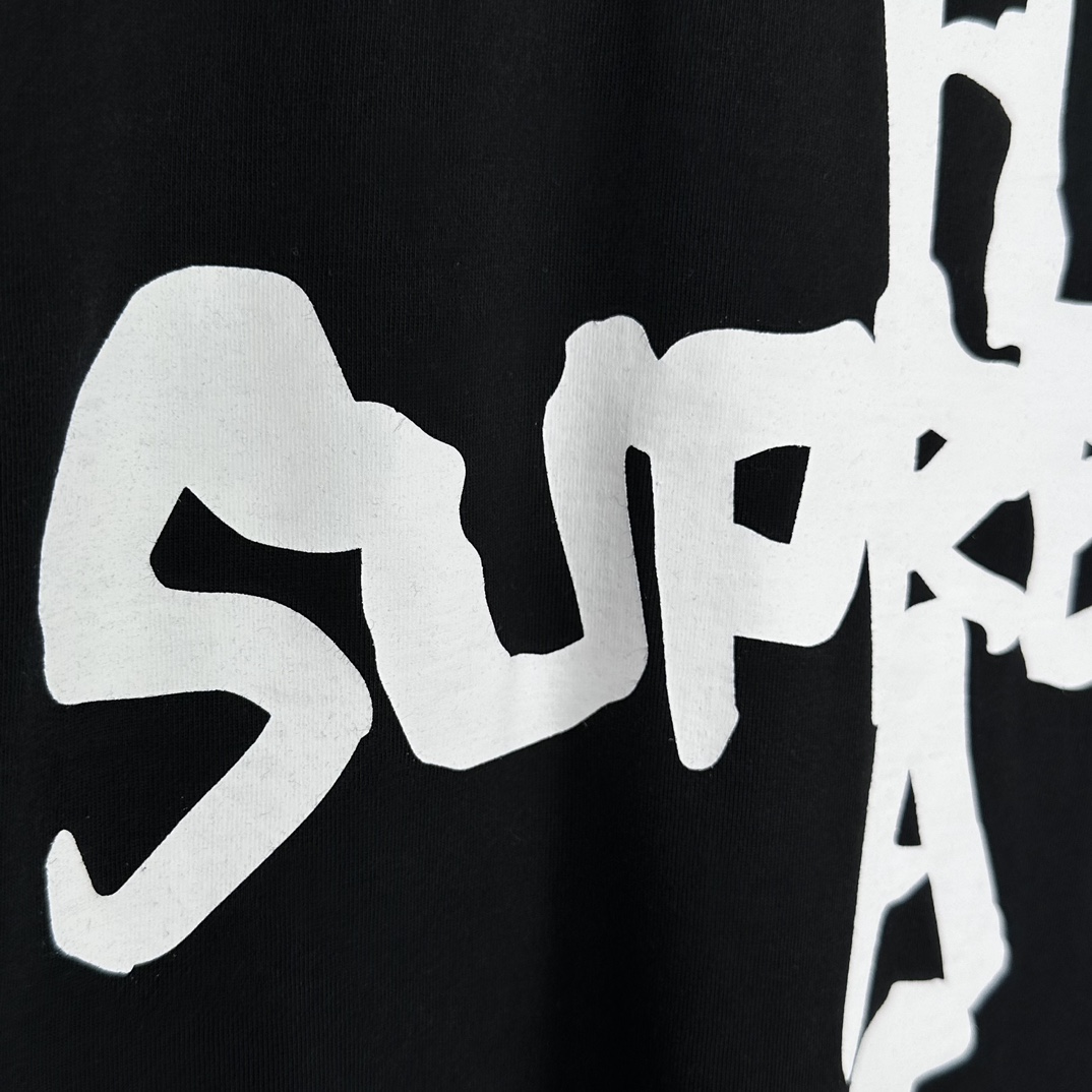 Supreme x Thrasher Cross Tee "Black"（SUP-FW24-121）