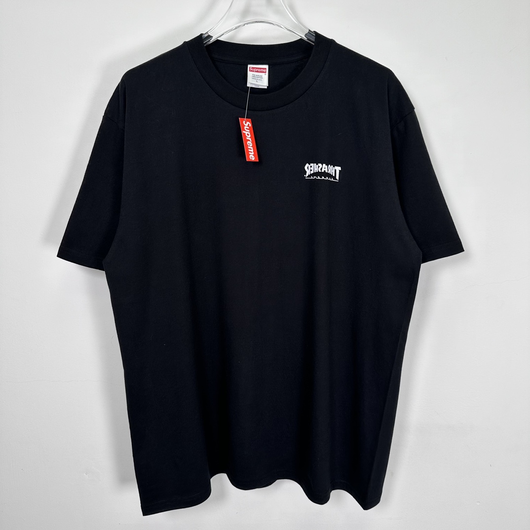 Supreme x Thrasher Cross Tee "Black"（SUP-FW24-121）