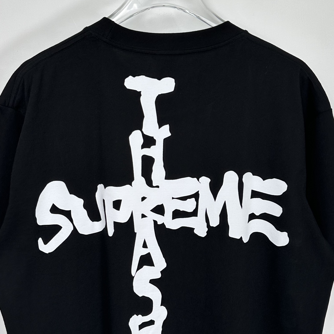 Supreme x Thrasher Cross Tee "Black"（SUP-FW24-121）