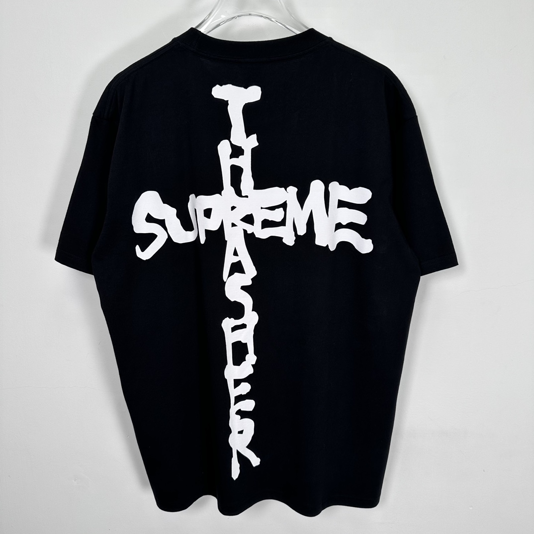 Supreme x Thrasher Cross Tee "Black"（SUP-FW24-121）