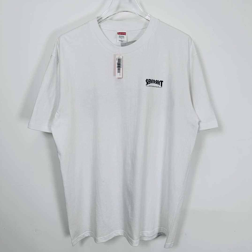 Supreme x Thrasher Cross Tee "White"（SUP-FW24-121-2）