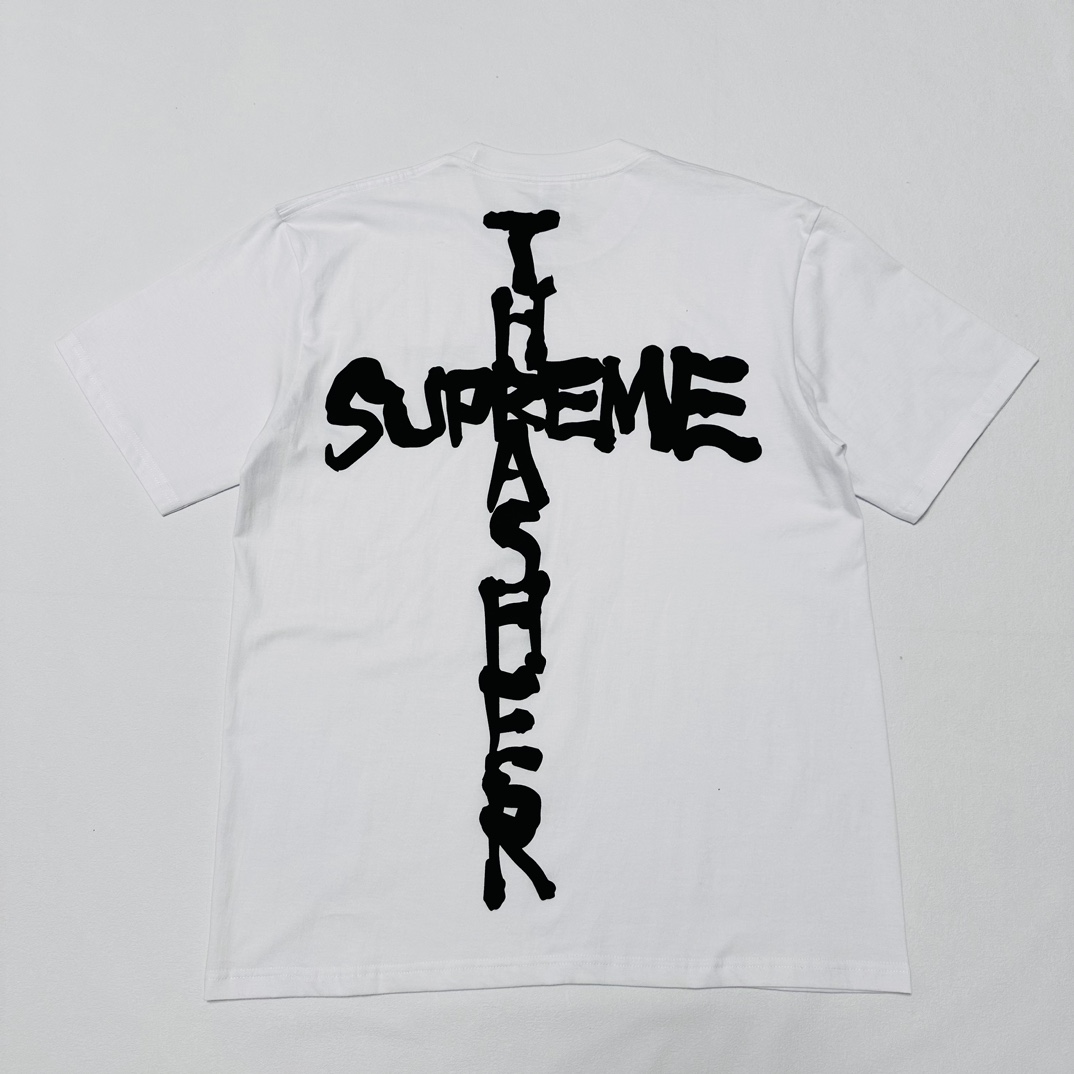 Supreme x Thrasher Cross Tee "White"（SUP-FW24-121-2）