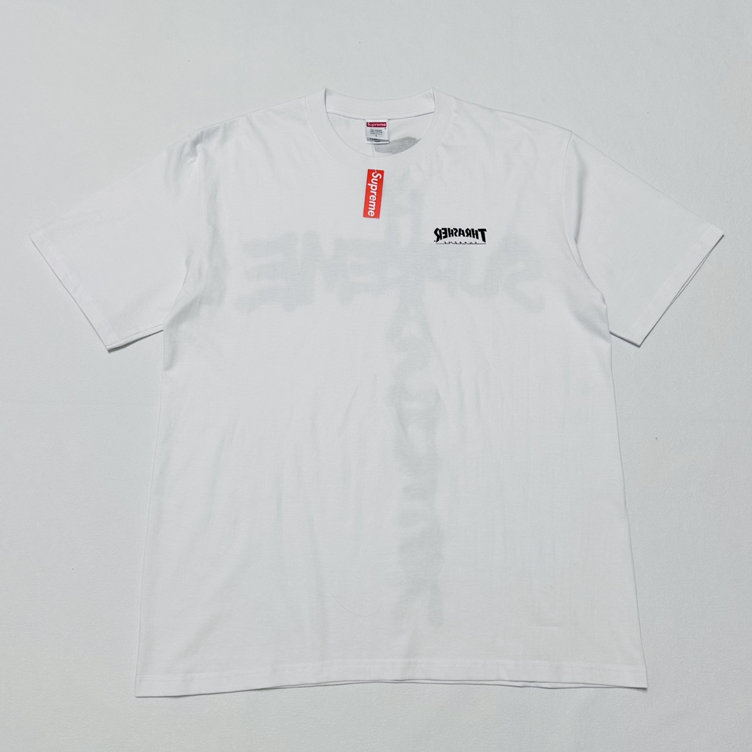 Supreme x Thrasher Cross Tee "White"（SUP-FW24-121-2）