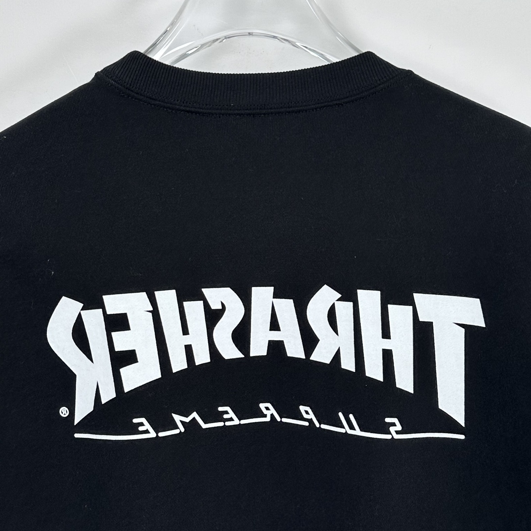 Supreme x Thrasher Crewneck "Black" (SUP-FW24-126）