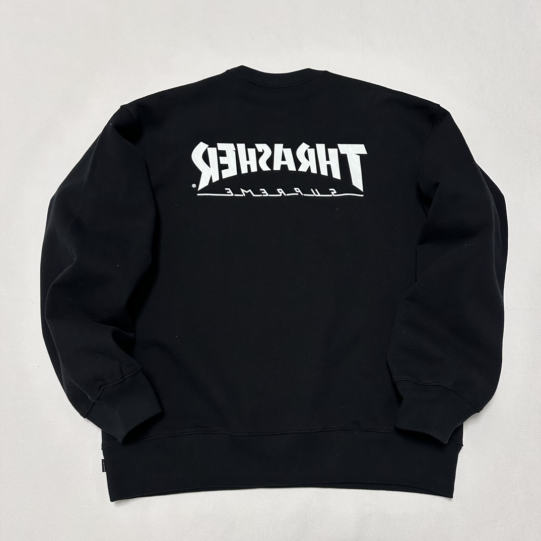 Supreme x Thrasher Crewneck "Black" (SUP-FW24-126）