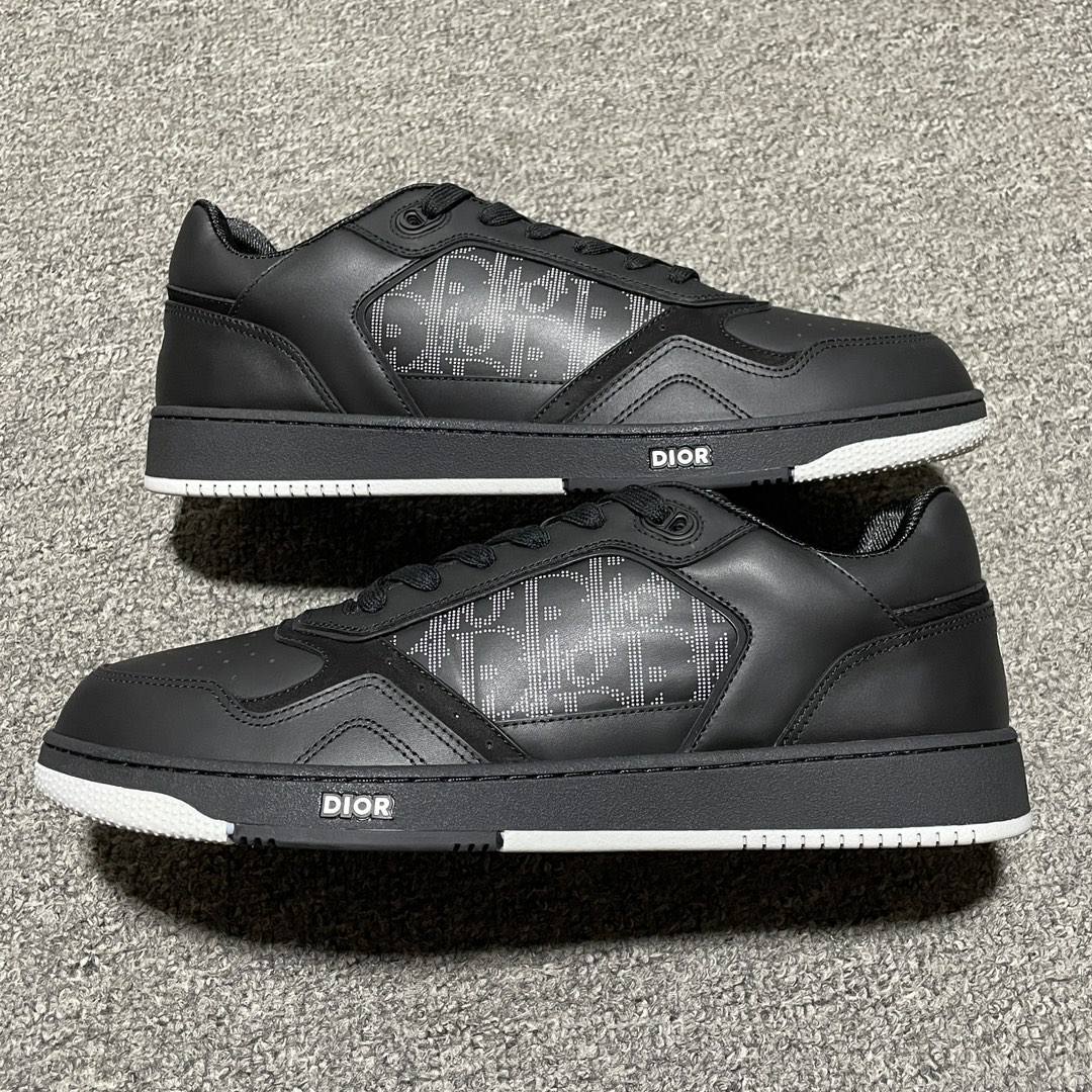 Dior B27 Low Black Dior Oblique Galaxy Leather Grey（3SN272ZPR_H969）