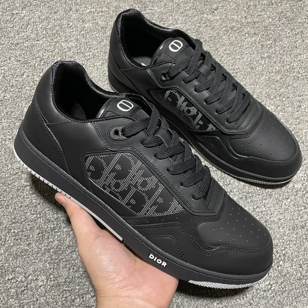Dior B27 Low Black Dior Oblique Galaxy Leather Grey（3SN272ZPR_H969）