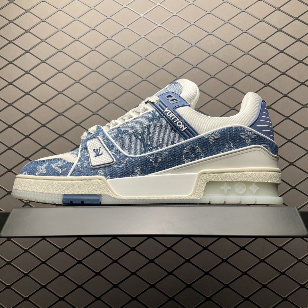 Louis Vuitton Trainer Maxi Line Sneakers LV(1ADHIT)