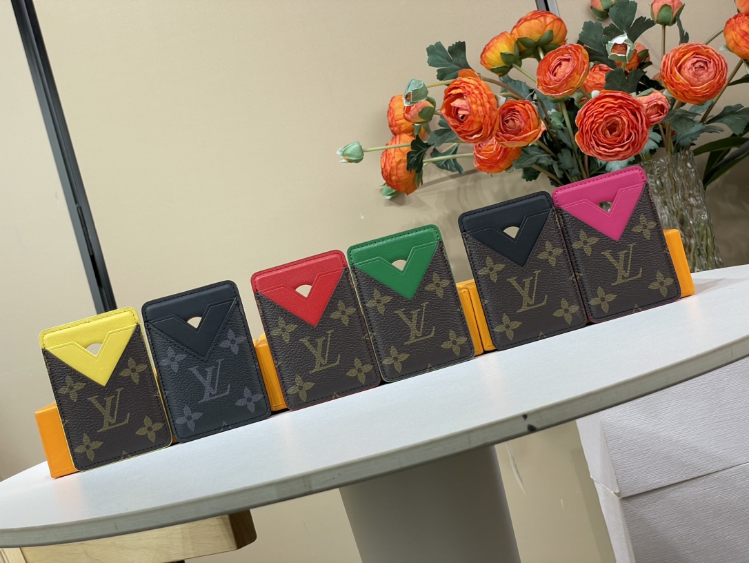 Louis Vuitton Porte-Cartes Magnet Monogram Macassar Canvas（M13185）
