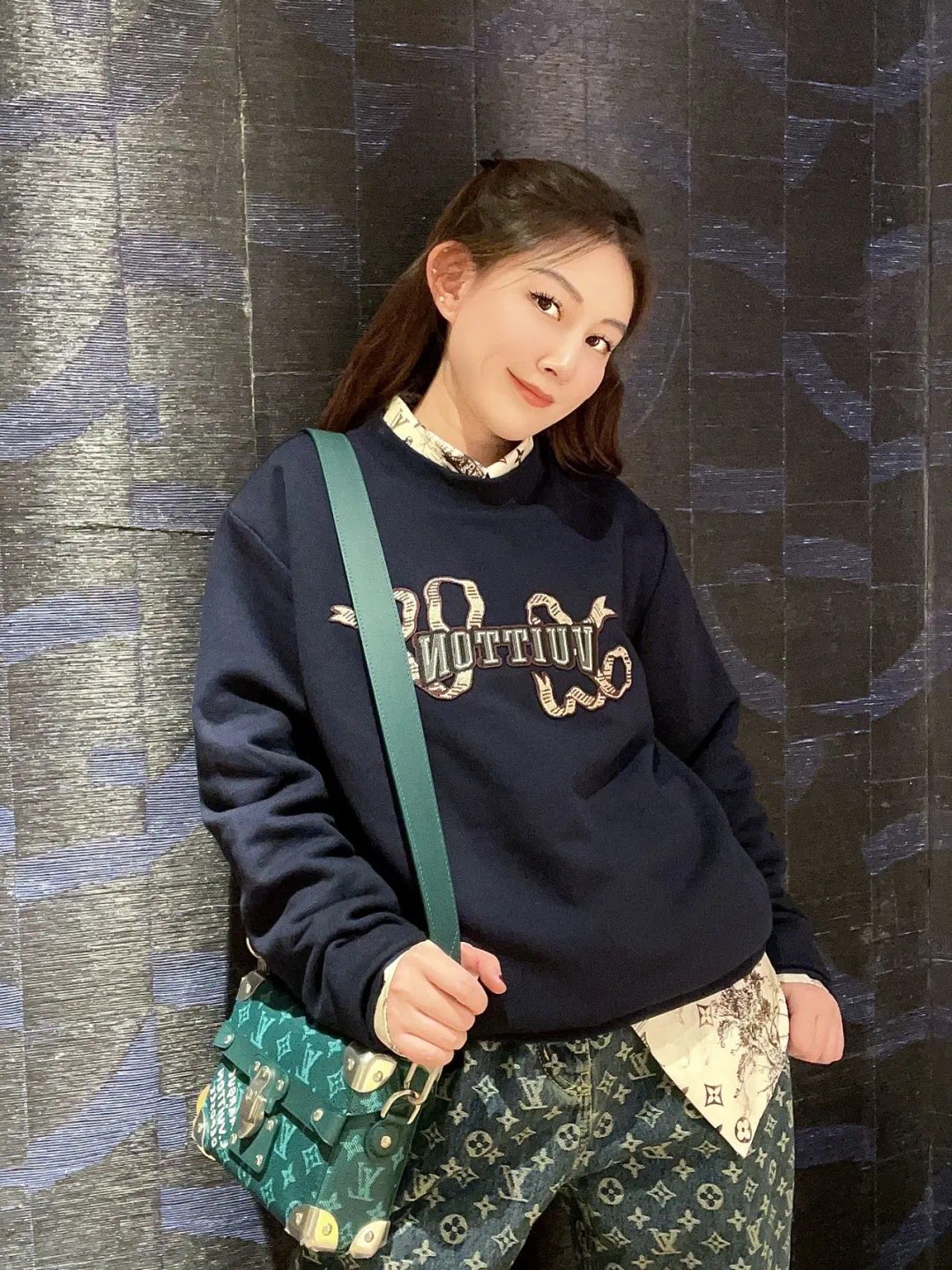 Louis Vuitton Embroidered cotton crewneck（1AGJXW）