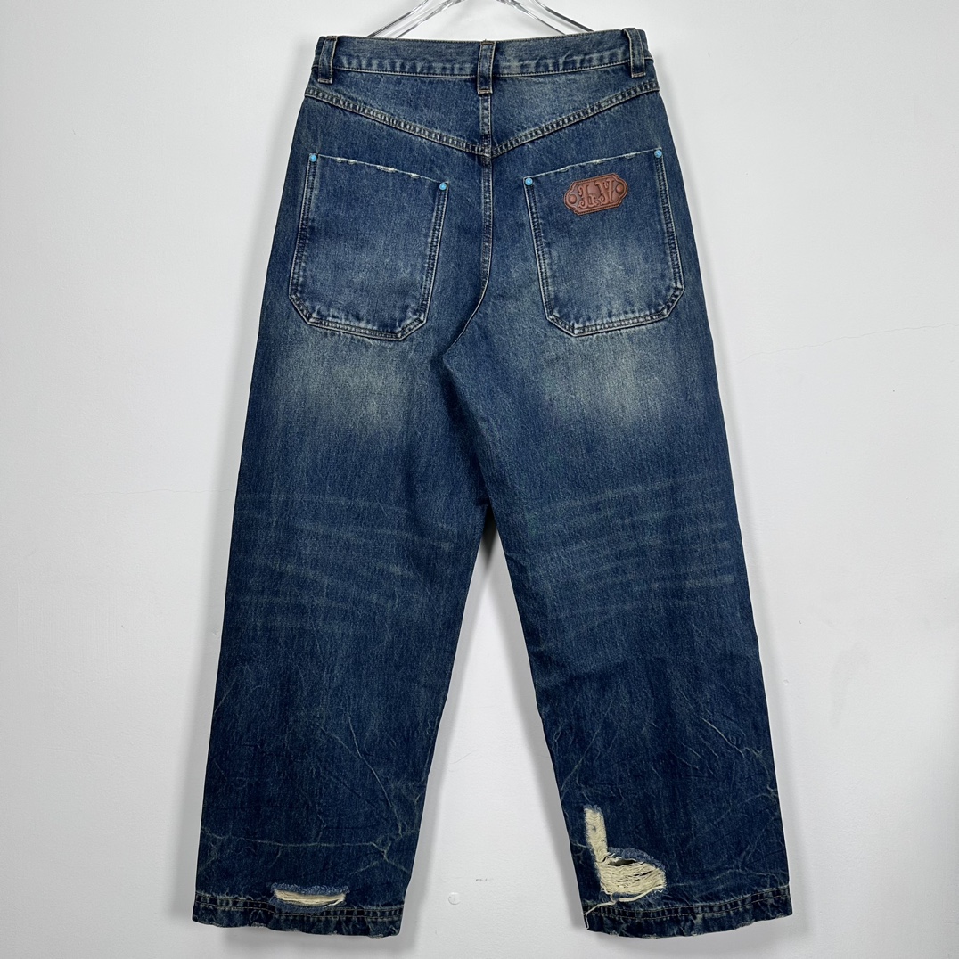 LOUIS VUITTON Washed denim workwear pants（1AFWYW）