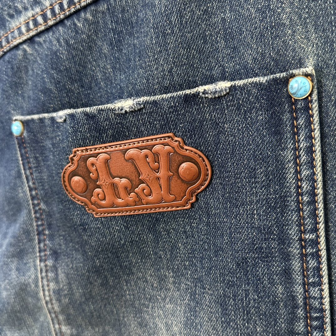LOUIS VUITTON Washed denim workwear pants（1AFWYW）