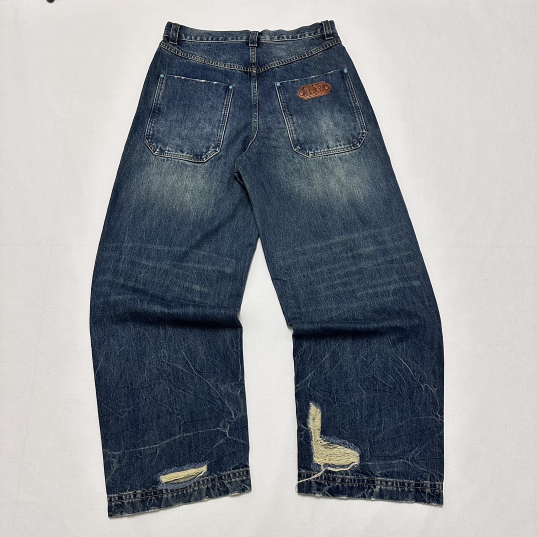 LOUIS VUITTON Washed denim workwear pants（1AFWYW）