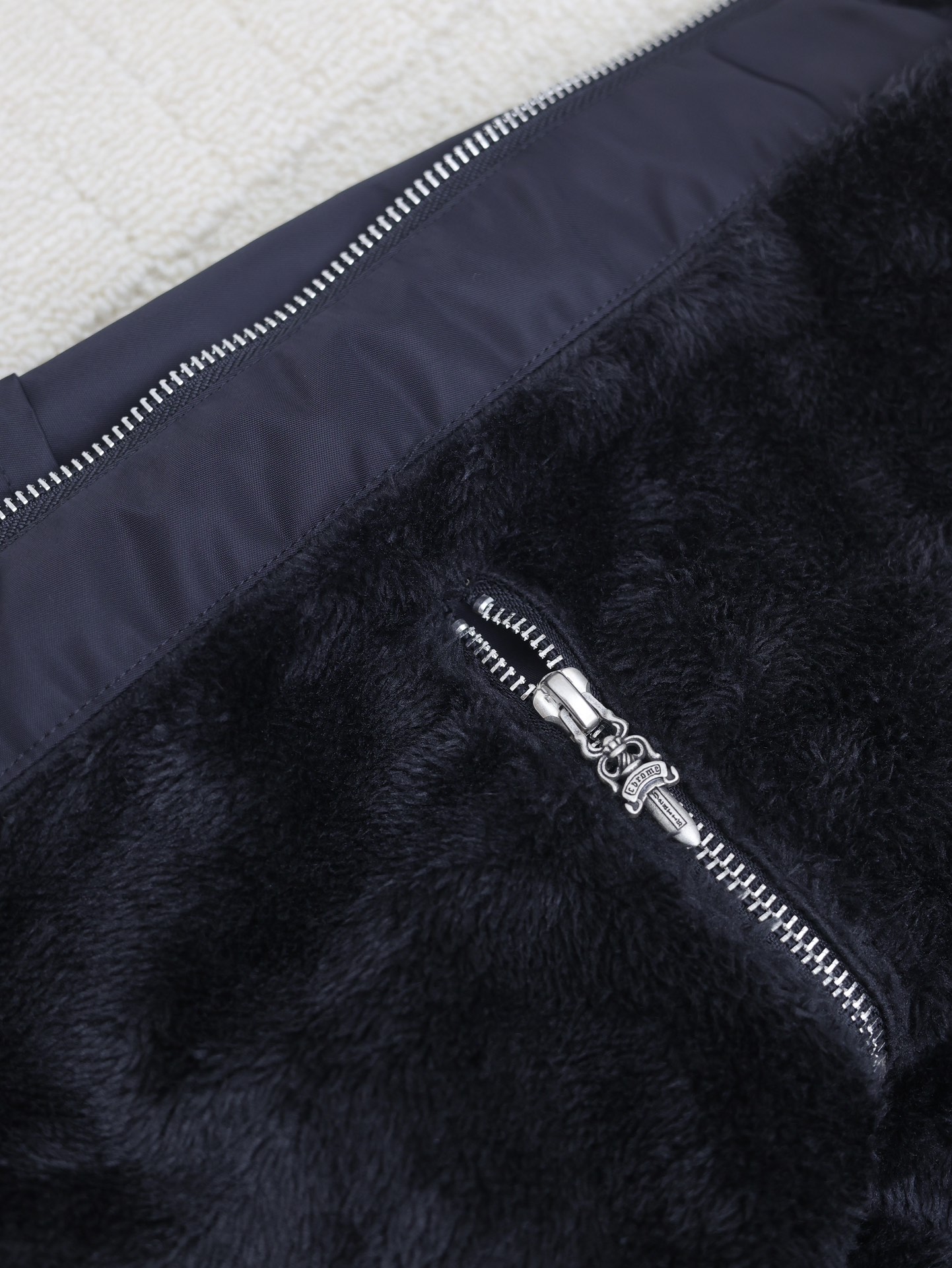 Chrome Hearts Cobra 3 Cemetery Cross Patch Nylon Racing Jacket "Black/White/Red" (CH-2024-1000）