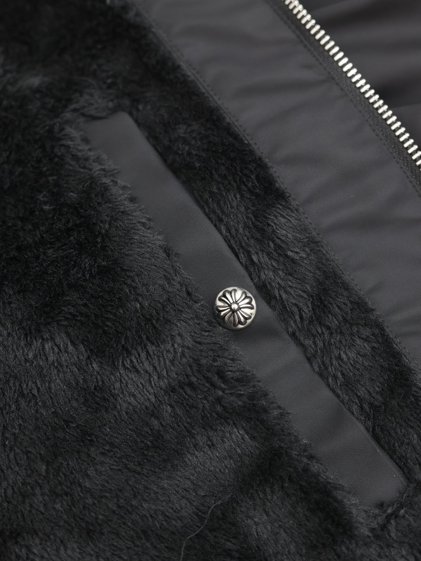 Chrome Hearts Cobra 3 Cemetery Cross Patch Nylon Racing Jacket "Black/White/Red" (CH-2024-1000）