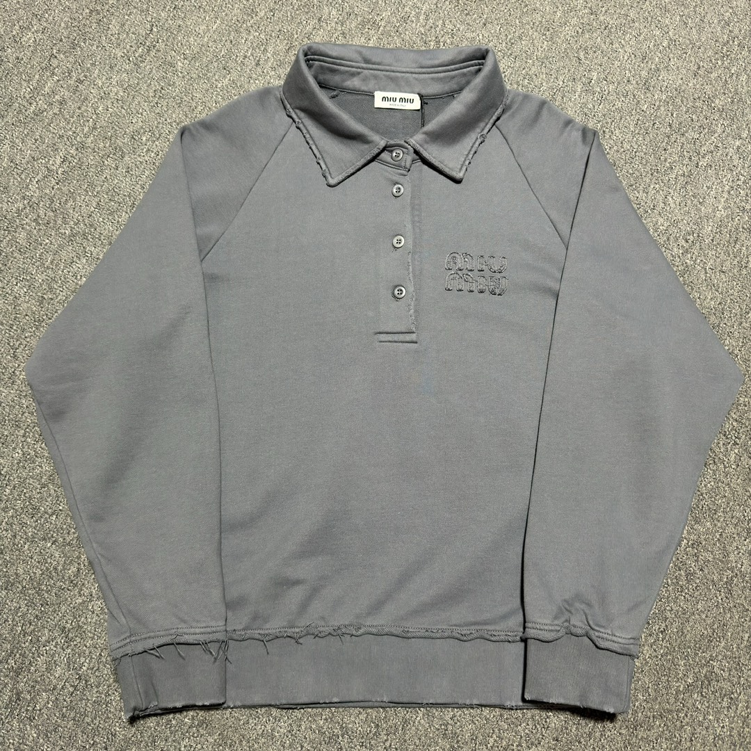 MIU MIU Sweatshirt Women's Iron Gray（MJL914-137J-F0627-S-231）