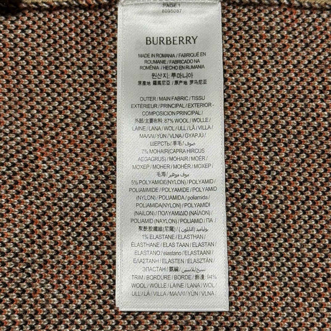 Burberry Check wool mohair blend jacket（80950871）